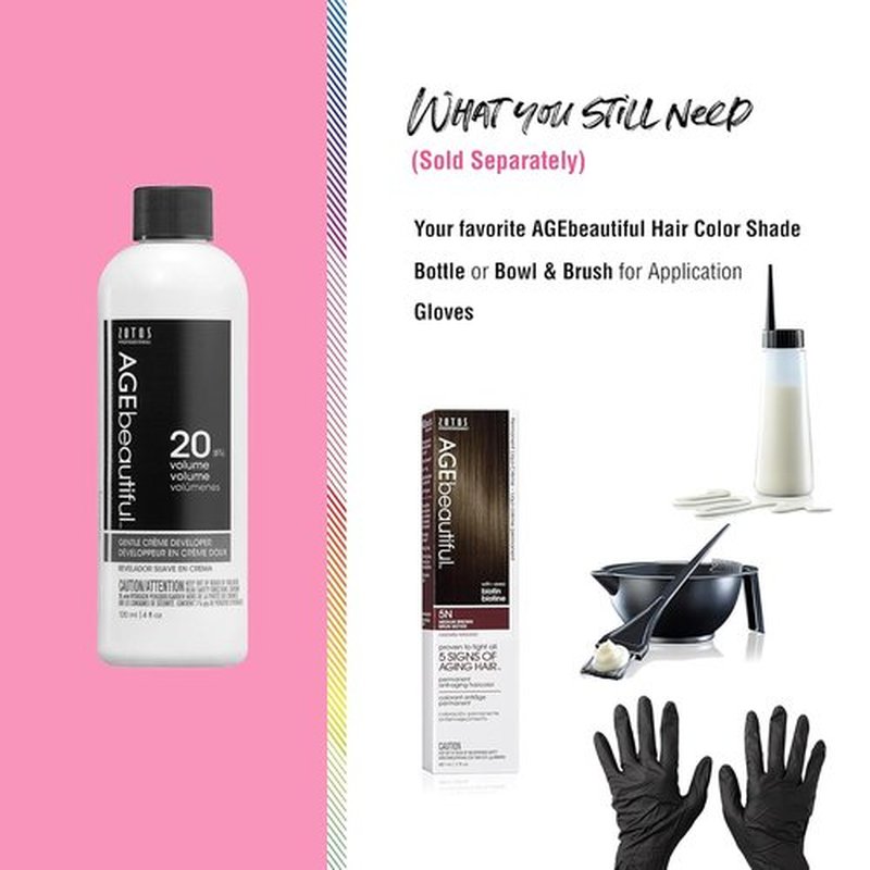 AGE Beautiful Gentle Creme Hair Developers - Permanent Hair Color Solution for Gray Coverage | Professional Salon Quality