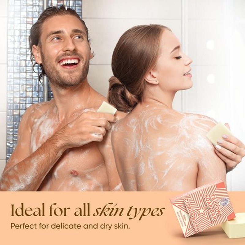 Eat My Face Citrus Bliss Beef Tallow Soap Bars (2-Pack) – Uplifting Scent, Better Value | Grass Fed, Organic | Natural Moisturizing Cleanser for Face, Body & Hair