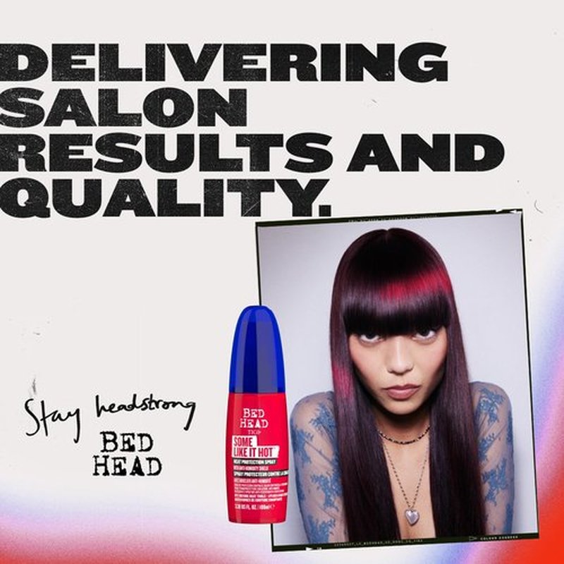 TIGI Bed Head Some Like It Hot Heat Styling and Protection Spray with Anti-Humidity Shield, Tames Frizz and Reduces Breakage, 3.38 fl oz