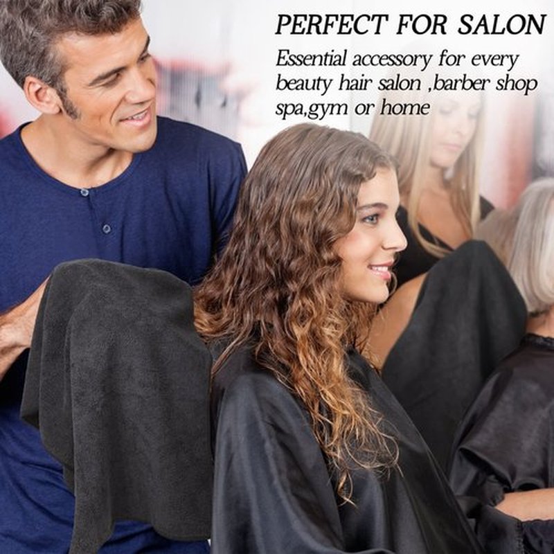 Shimeyao 26 Pack Salon Bleach Proof Towels Highly Absorbent Hair Towels Hand Facial Cloths Bleach Resistant for Salon Barber Spa Beauty Bath Hair Stylist(Black,18 x 30 Inch)