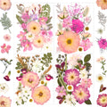 SUAUKEY 92 Pcs Pink Pressed Dried Flowers for Resin, Real Natural Bulk Dry Wildflowers Leaves Perfect for Epoxy Molds, DIY Crafts, Soap Candles Jewelry Making, and Home Decor
