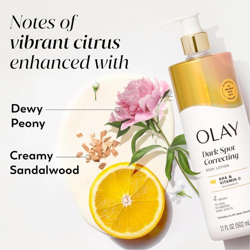 Olay Body Lotion - Tone Enhancing AHA Serum for Even Skin Tone | 24hr Hydration, 17 fl oz