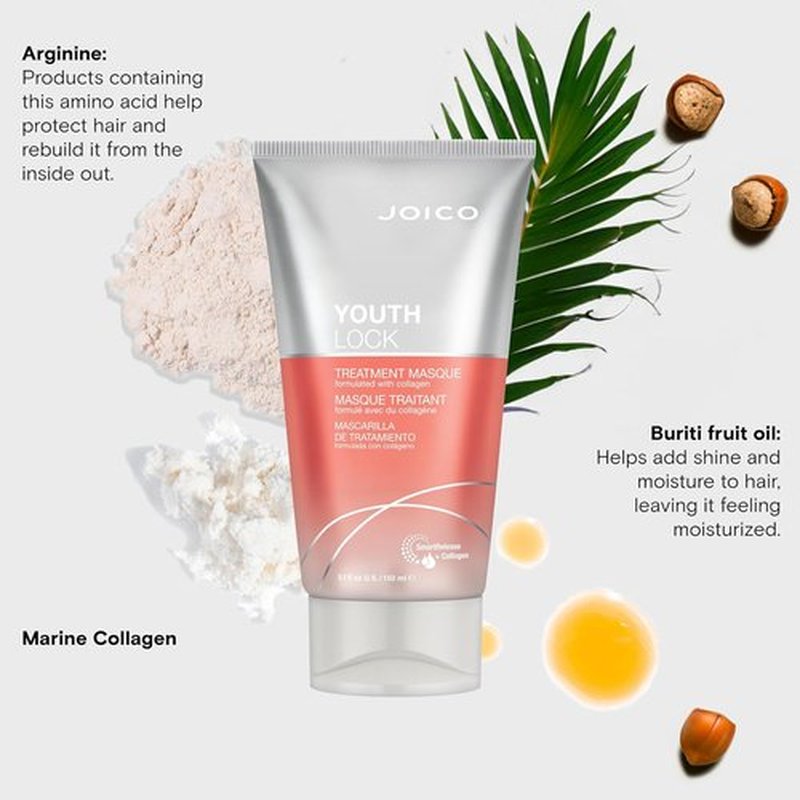 Joico YouthLock Treatment Masque - Nourishing Collagen Formula to Soften Hair & Reduce Frizz
