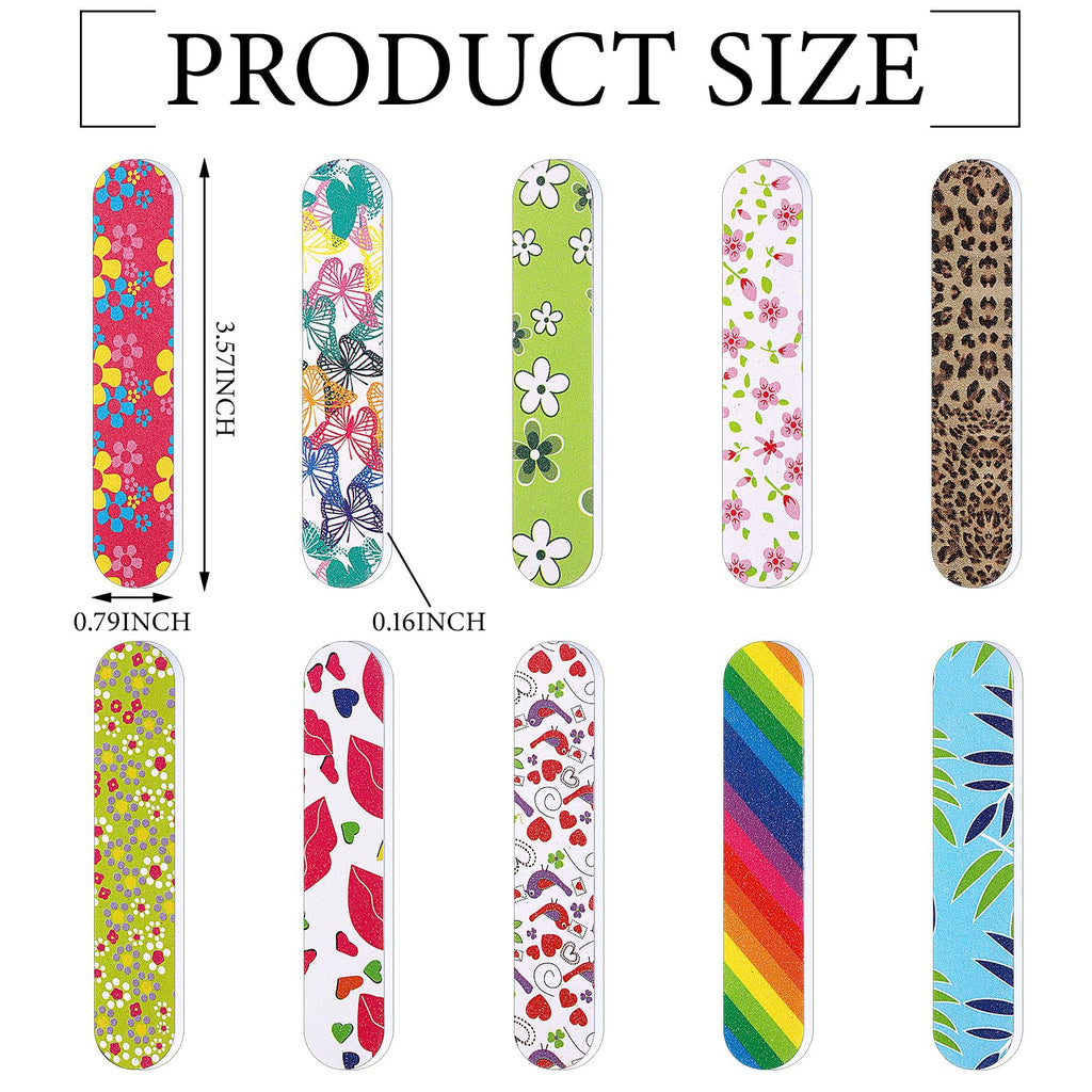 Sumind 100 Pack Mini Nail Files Bulk Double Sided Emery Boards Small Finger Nail Files Manicure Tools(3.54 x 0.79 x 0.16 Inch)