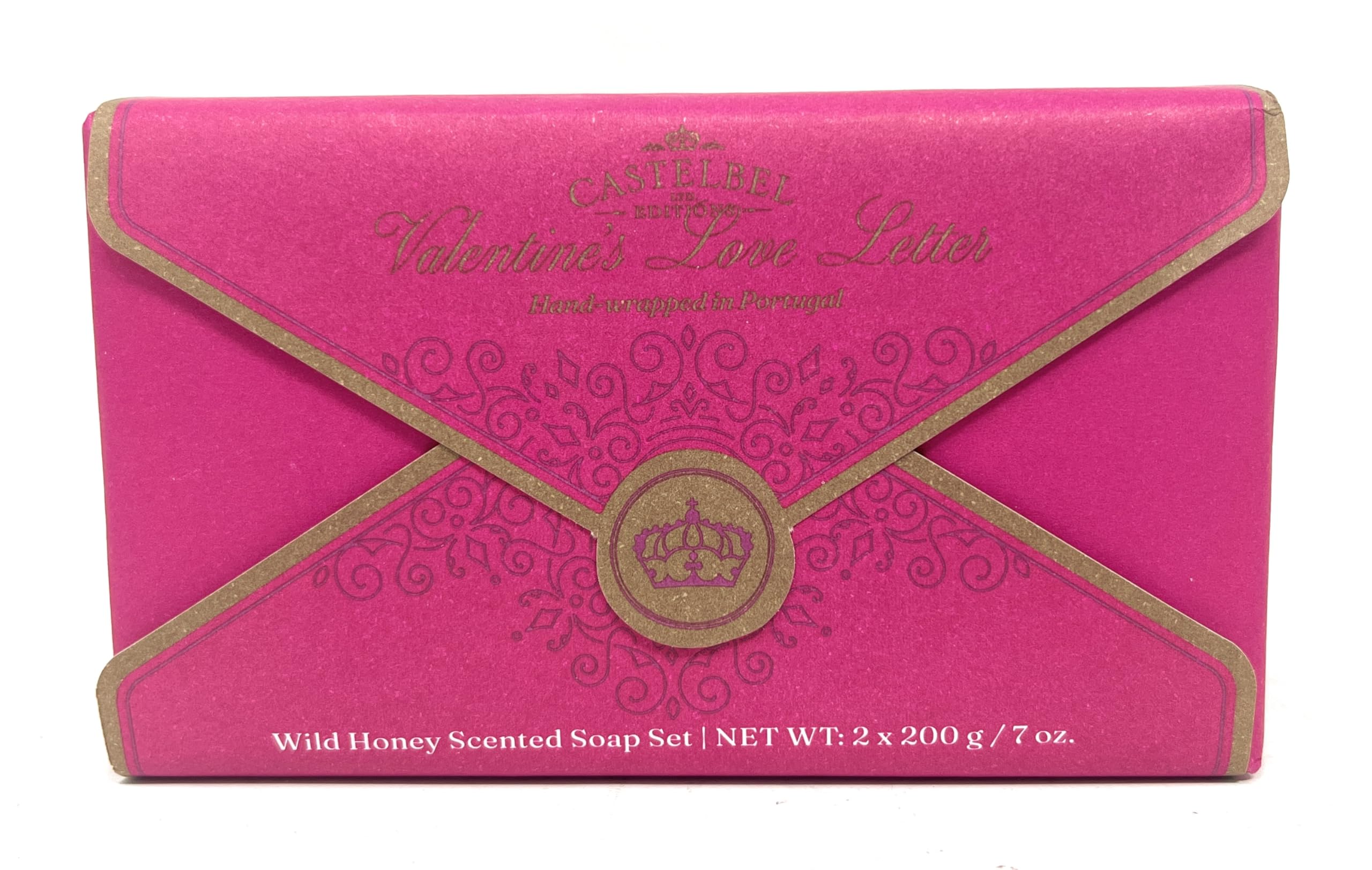 Castelbel Set of Wild Honey Fragranced Luxury Soap, (2) 7-Ounce Bars