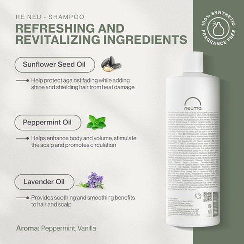 NEUMA Re Neu Shampoo - Revitalize & Nourish Hair | Sulfate-Free Formula for All Hair Types