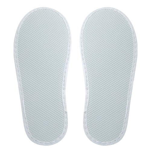 Juvale Disposable Slippers for Guests - Individually Wrapped Spa & Hotel Slippers - Slip-Resistant Shoes - Travel-Friendly Disposable Shoes - Medium (Men’s US 10/Women’s US 11) White - Pack of 24