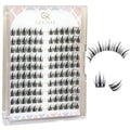 Gekinye Manga Natural Lash Clusters - Wispy Eyelash Clusters 8-13mm D Curly DIY Individual Lashes with Soft Thin Band, 120pcs