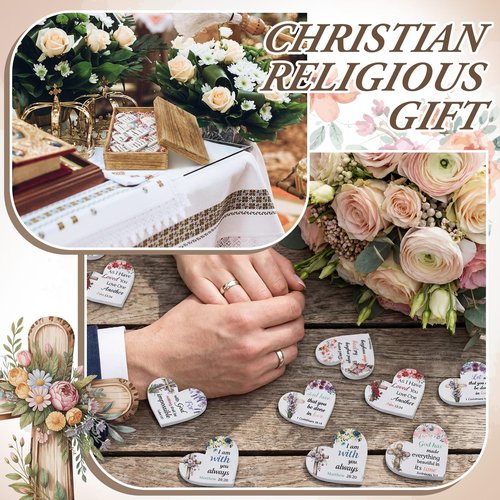 50 Pcs Christian Gifts Bulk for Women Religious Scripture Mini Heart Nail Files Emery Board Double-Sided Nails Boards Bible Verse Group Church Religious Party Favors for Employee Coworker Supplies
