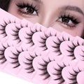 Manga Lashes Natural Look Anime Lashes Cosplay False Eyelashes with Clear Band 3D Wispy Eyelashes Asian Japanese Korean Style Manhua Lashes Look Like Individual Clusters Pack by EYDEVRO