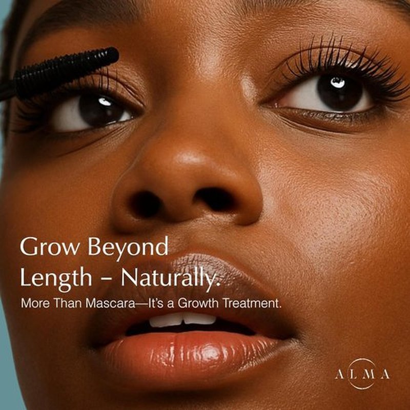 Skiennix Eyelash Growth Mascara - Nourishing, Water-Based, Vegan Formula | Black, Peptide Infused