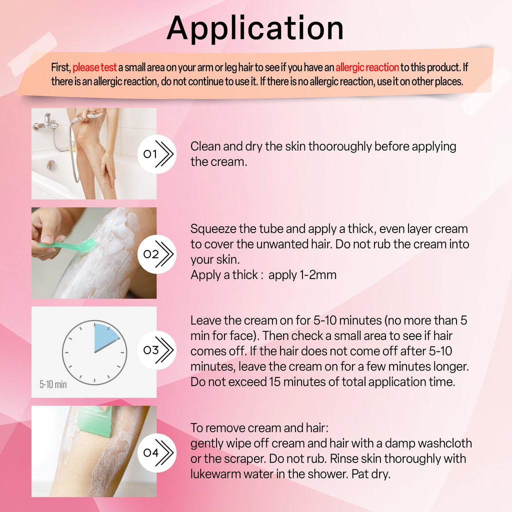 Evervines Hair Removal Cream for Women: Bikini Line Intimate Area Depilatory for Face Legs and Underarms - Gentle Formula for Home and Travel Use - Includes Scraper (4.2oz)
