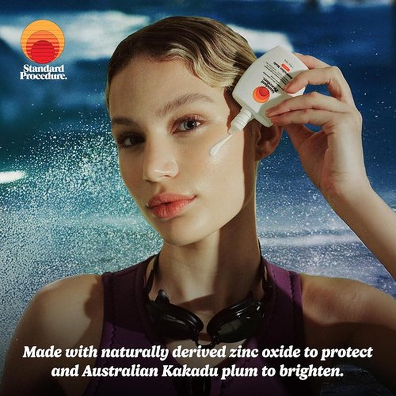 Standard Procedure SPF 50 Face Sunscreen - Mineral Broad Spectrum UVA & UVB Protection - Lightweight Formula
