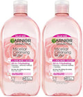 Garnier Micellar Water with Rose Water and Glycerin,Hydrating Facial Cleanser & Makeup Remover,For All Skin Types,Vegan,Cruelty Free,23.7 Fl Oz (700mL),(Pack of 2)