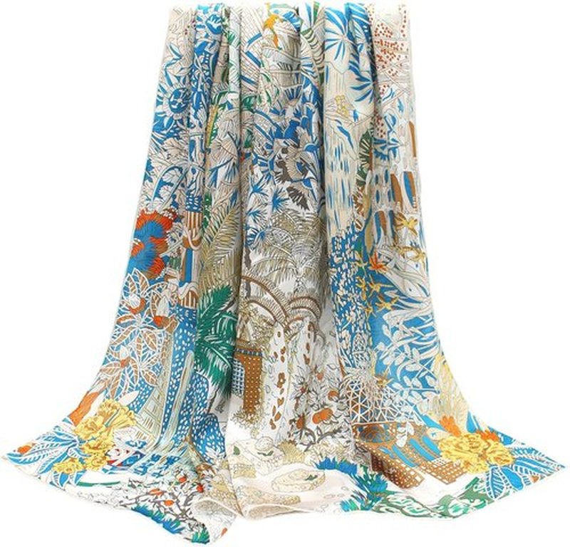 ANDANTINO 100% Silk Scarf - Large 43" Lightweight Square Headscarf & Shawl for Women | Gift-Ready Packaging