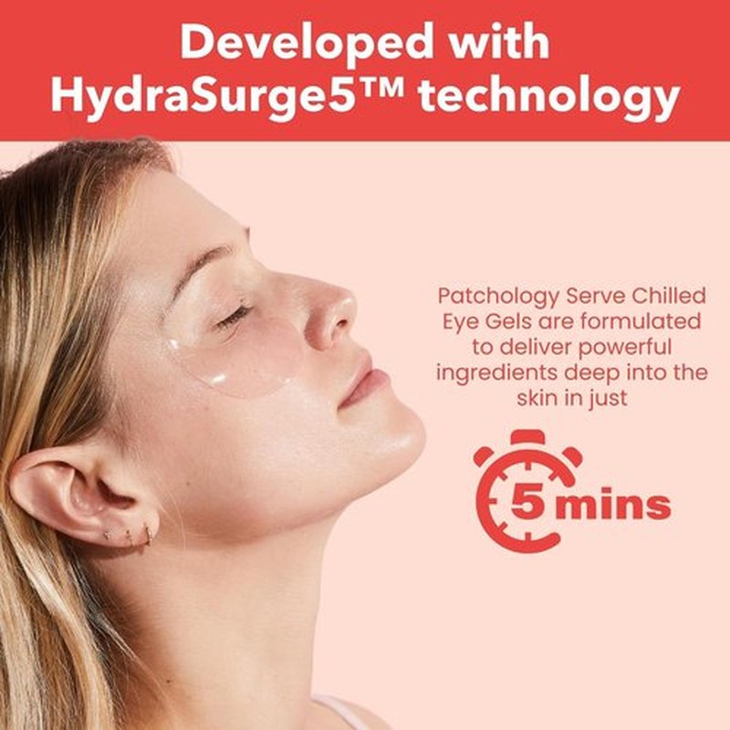 Patchology Serve Chilled Rosé Eye Patches - Hydrating Masks with Hyaluronic Acid & Antioxidants | 30 Pairs for Dark Circles & Puffiness