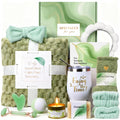 Self Care Kit - Spa Gifts Self Care Relaxation Gifts for Women Self Care Basket Set Stress Relief Get Well Soon Gift Baskets for Women Cozy Relaxing Gifts for Woman Mom Best Friends Sister Wife, Green