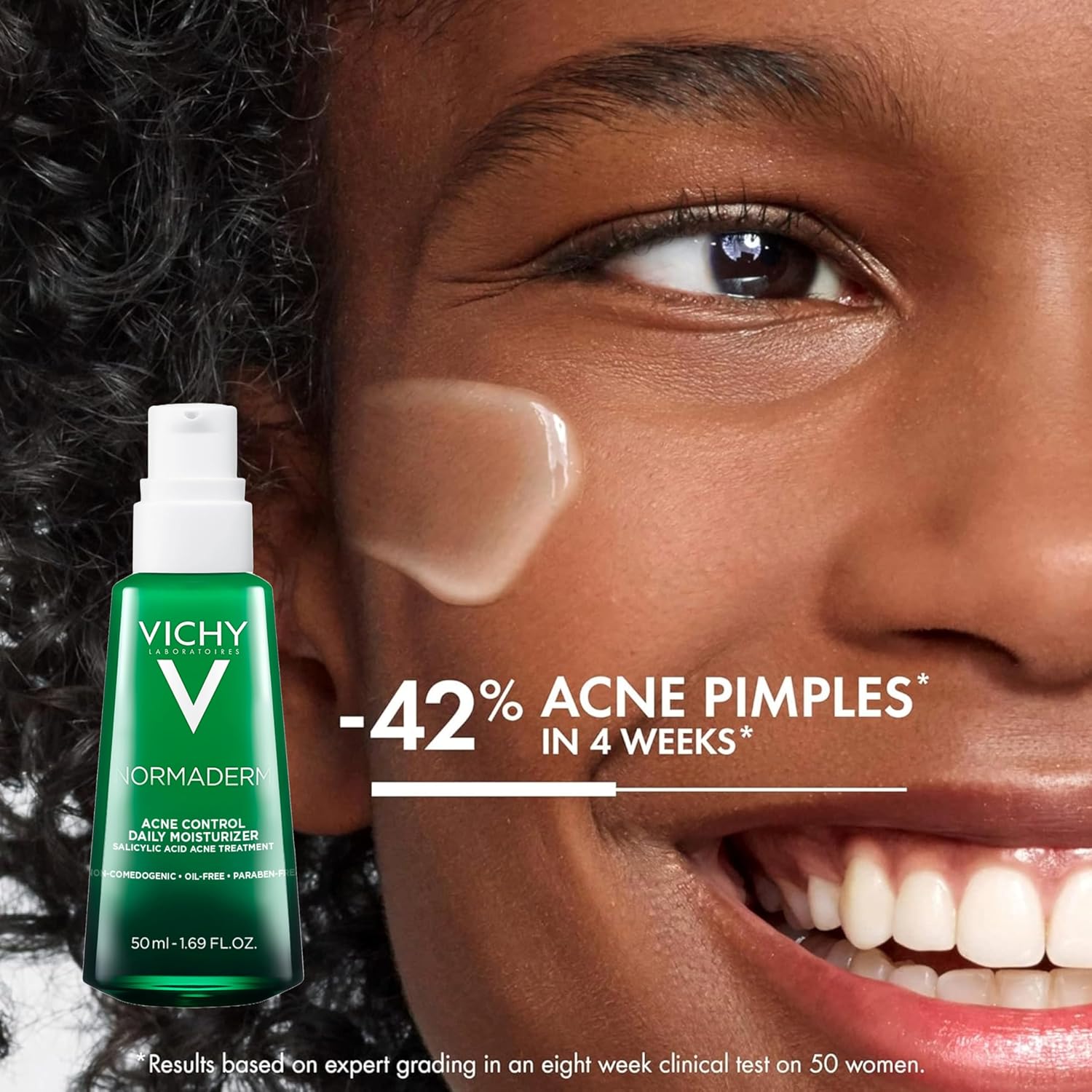 VICHY Normaderm Daily Acne Face Wash - Salicylic Acid Cleanser for Oily Skin | Clears Clogged Pores