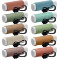 Sureio 10 Pack Lip Balm Holder Keychain Compact Clip On lipstick Lip Gloss Holder Keychain Elastic lipstick Sleeve Clip(Earth Tones)