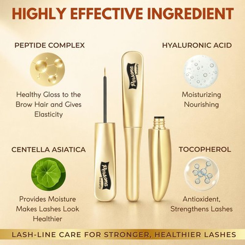 Eyelash Growth Serum - Advanced Biotin, Peptides & Botanical Extract Lash Enhancing Serum for Longer, Thicker Lashes and Brow, Visible Results in 2 Weeks - Hormone-Free, Non-Irritating Formula, 5ml