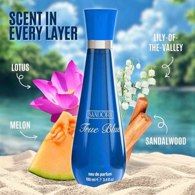 True Blue | Woman Eau De Parfum Spray – 100mL Long-Lasting Fresh Aquatic & Floral Citrus Fragrance