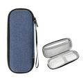 Linkidea Cartridge Razor Travel Case Compatible with Gillette Fusion 5, Mach 3, Hard Shell Shaving Razor Holder with Mesh Pocket, Portable Grooming Organizer (Blue)