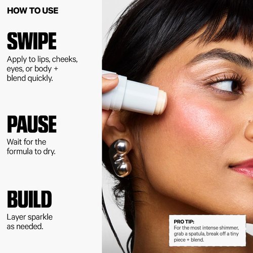 Milk Makeup Cooling Water Jelly Shimmer - Buildable Face & Body Highlighter Stick for a Sheer Glow | Long-Lasting Hydrating Formula