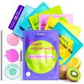 ZealSea Clean Beauty Face Masks Skincare, Minimalism 15 Ingredients Sheet Mask, Deep Hydration Facial Mask for Bouncy & Glowing, Sleepover Spa Party Supplies, Women Teen Girl Gifts Trendy Stuff, 7Pack