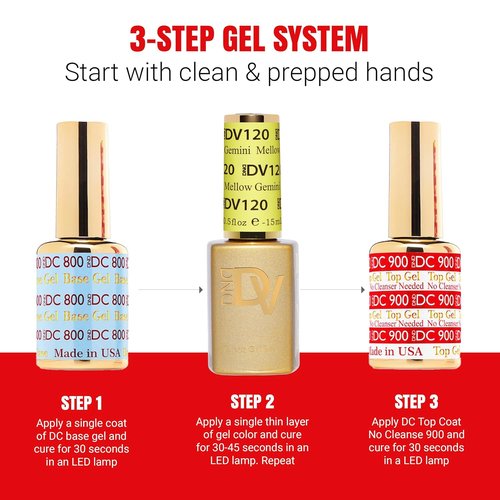 DND Diva Gel Polish Set - Soda Poppin Collection | UV/LED Gel & Air Dry Chip-Free Duo, 0.5 Fl Oz Each