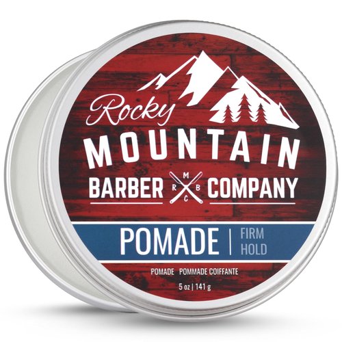 Rocky Mountain Barber Company Pomade for Men - 5 oz Classic Styling Product with Strong Hold & High Shine