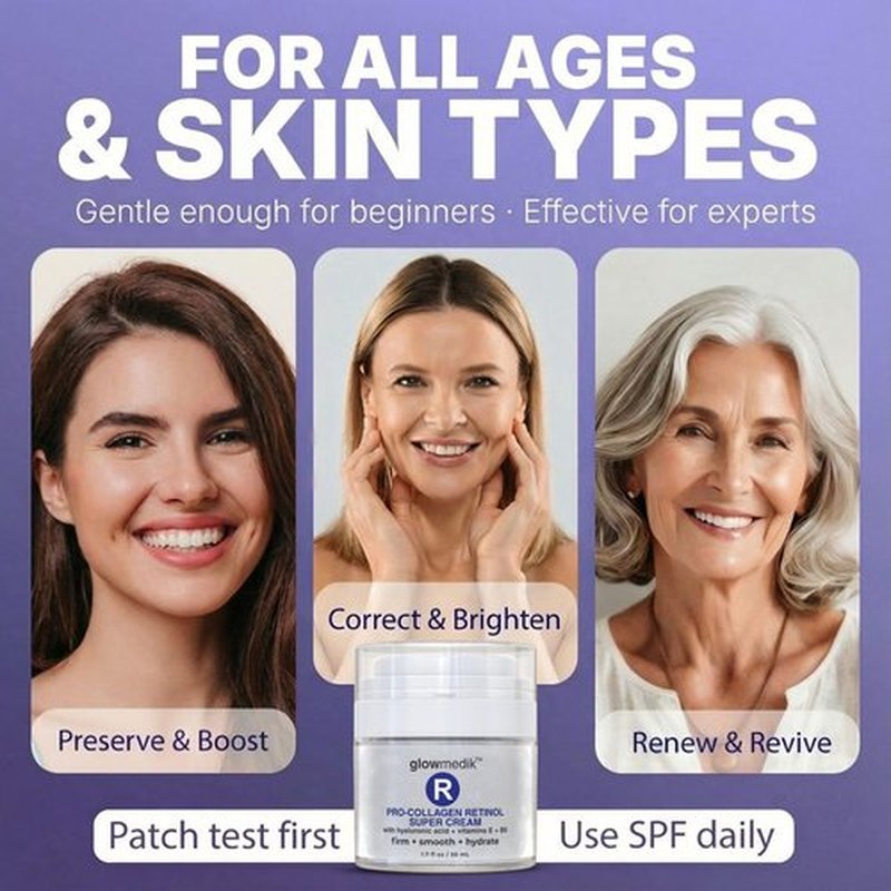 Anti-Aging Face Cream with Retinol & Hyaluronic Acid – Made in USA – Pro-Collagen Night Cream for Women & Men – Firming Face & Neck Moisturizer for Fine Lines, Wrinkles & Aging Skin – 1.7 fl oz