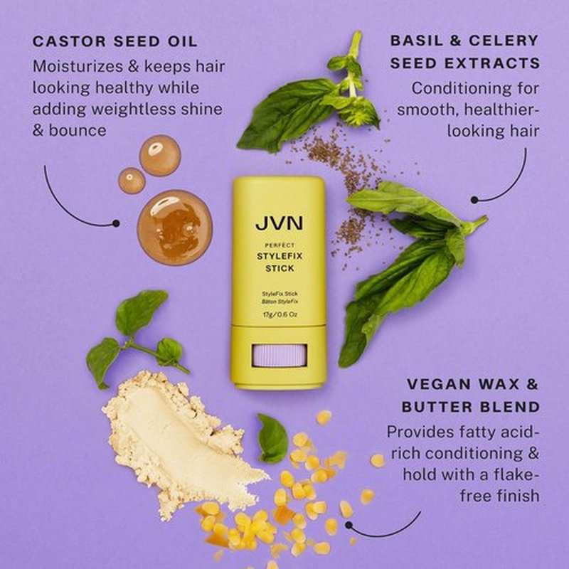 JVN StyleFix Hair Wax Stick - 0.6 Oz | Controls Frizz & Tames Flyaways for All-Day Hold