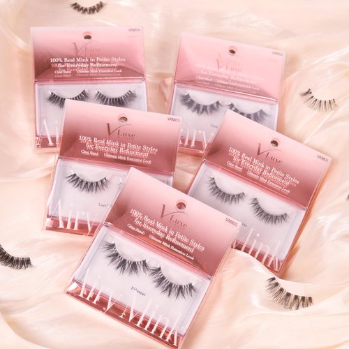 i•ENVY Airy Mink False Eyelashes, 100% Real Mink Fake Eye Lash, Lightweight Superfine Clear Band for Natural Look, Classic Styles, Easy Apply & Comfort (Morning Light)