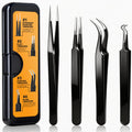 G.CATACC 4-Pack Precision Tweezers Set, Curved and Pointed Tweezer