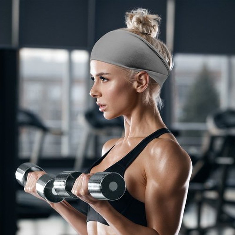 Jesries Women's Workout Headbands Non Slip Sport Sweatbands Yoga Hairbands for Travel Fitness Athletic Elastic Moisture Wicking for Girls