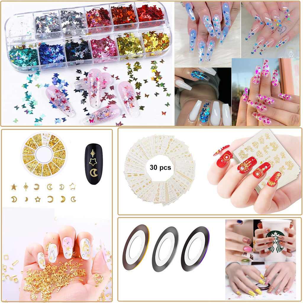 Upgrad 116 PCS Portable Electric Nail Drill Polish File Kit with 120W UV LED Nail Lamp Gel Manicure Dryer Lamp,Acrylic Nails Gel Polishing Shape Tools Supplies Set,Manicure Pedicure Nail Files DIY