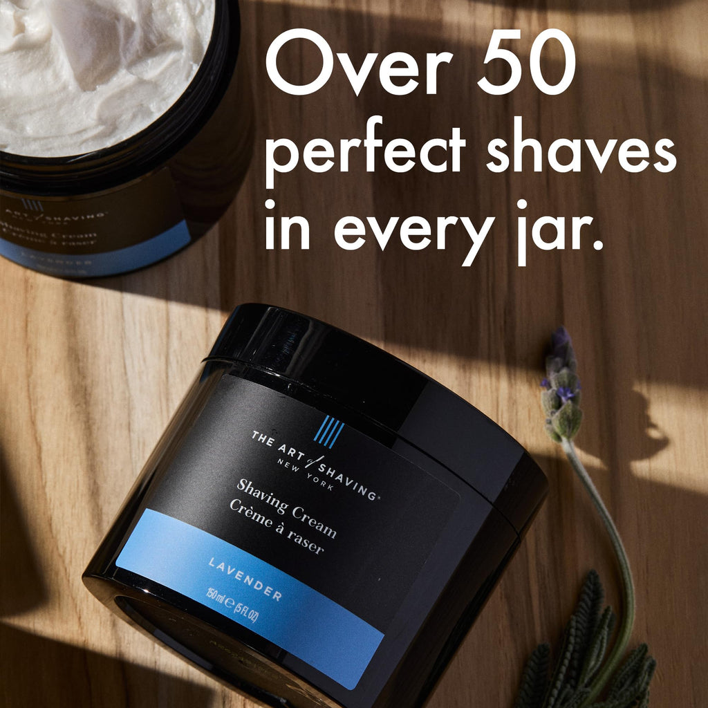 The Art of Shaving Lavender Shaving Cream for Men - Beard Care,Protects Against Irritation and Razor Burn,Clinically Tested for Sensitive Skin,5 Fl Oz,(Pack of 2)