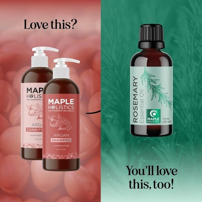 **Argan Oil Shampoo & Conditioner Set | Moisturizing Formula for Dry Hair, Frizz & Split Ends**
