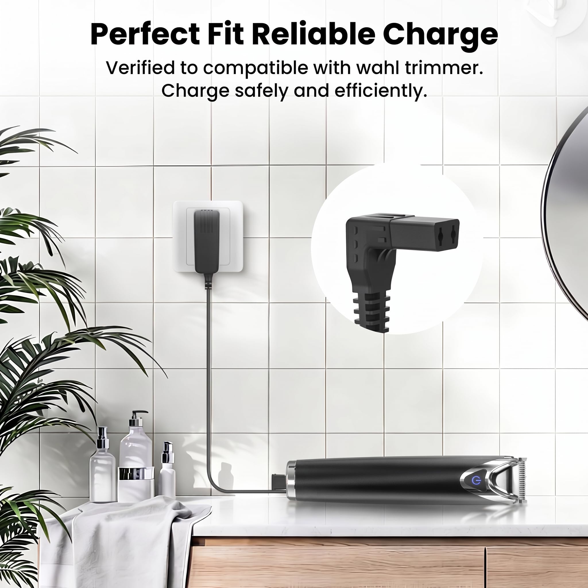 CGGXJP 5V Charger Compatible with Wahl Trimmer Models 9864SS, SS2L, WSS3L, 9818A, 5616L, 5701, 9864, 9870, 9884L2, 9896, 9899, 9898, 5618-100, 3026018, 5708 Lithium Ion Beard Shaver Trimmer Cord
