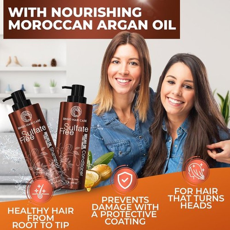 **Moroccan Oil Shampoo & Conditioner Set - Sulfate-Free Hydrating Care for Color & Curly Hair**