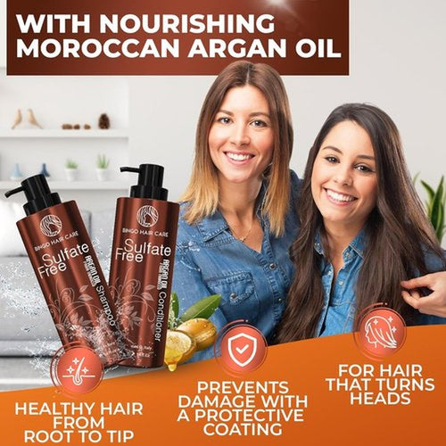 **Moroccan Oil Shampoo & Conditioner Set - Sulfate-Free Hydrating Care for Color & Curly Hair**