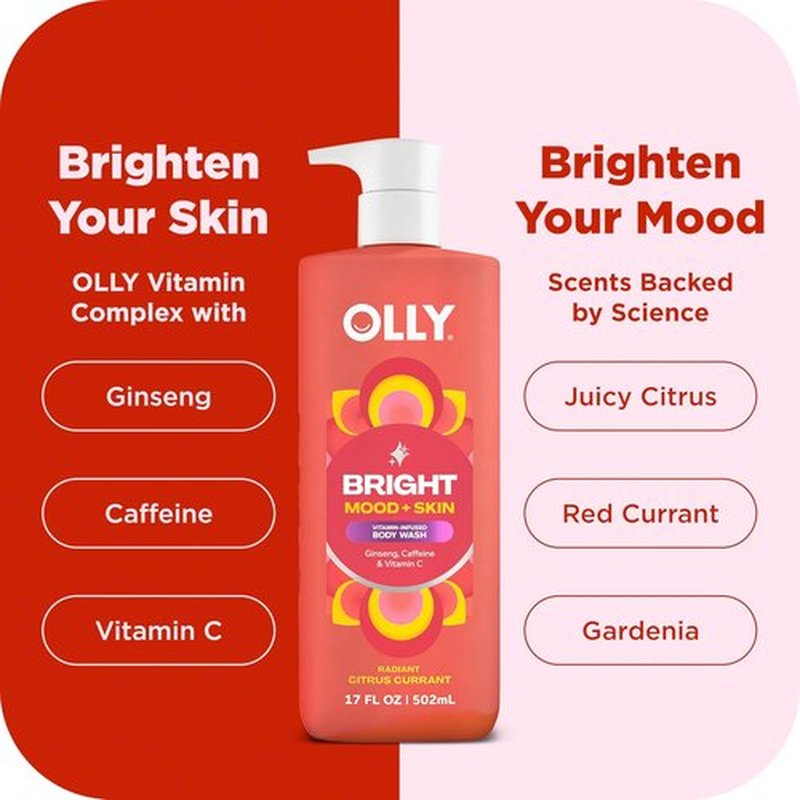 OLLY Body Wash & Scrub Mini Pack - Hydrate & Repair Skin Barrier | 4 Count, 3 oz