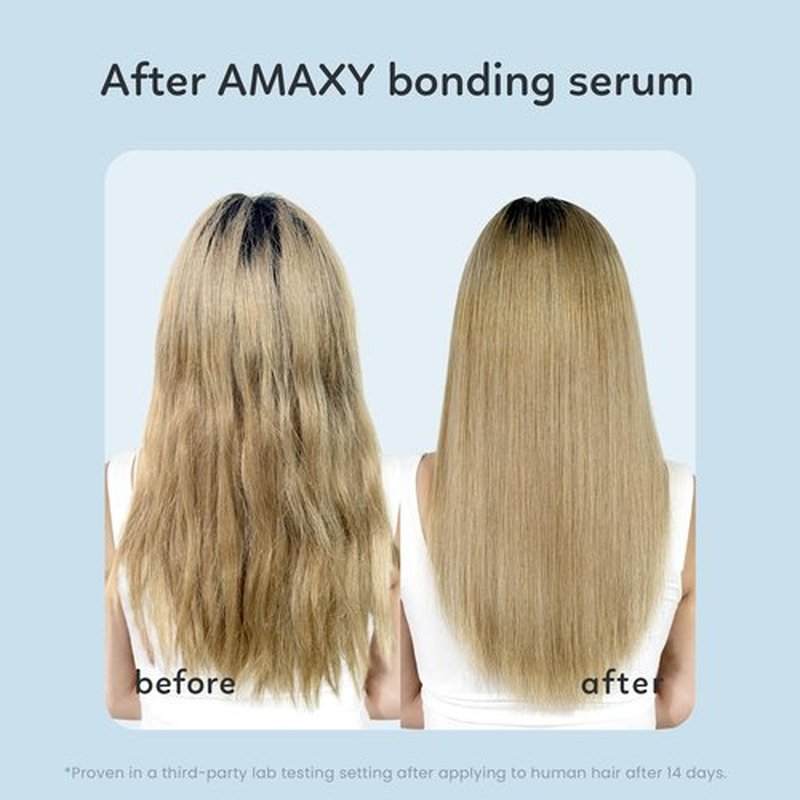AMAXY Miracle Bonding Serum, Leave-In Hair Repair Treatment for Damaged Bleached Hair – Bond Protein Repair + Keratin Hair Serum, Frizz Control, Heat Protection, Sulfate Free - 1.69fl oz
