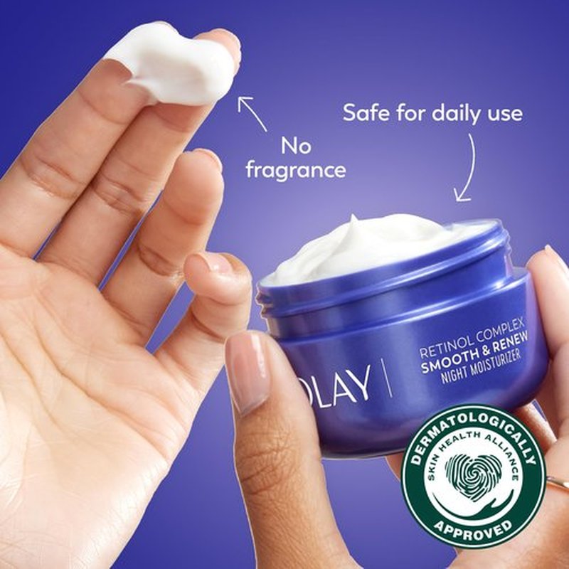 Olay Regenerist Radiance Retinol Face Moisturizer: Smooth & Renew Cream for Women - Fragrance-Free, Anti-Aging, Anti-Wrinkle, Tightening & Brightening - 2 Oz