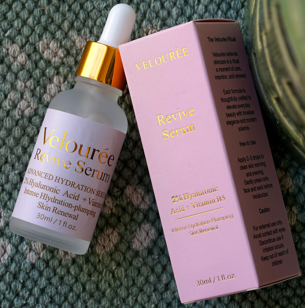Hyaluronic Acid 2% + B5 (with Ceramides), Multi-Depth Hydration Serum for Plumper, Smoother Skin. Revive by Velourée