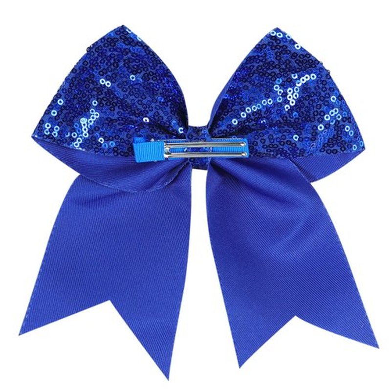 12-Color Jumbo Glitter Cheer Bow Clip – 7” Sequin Hair Bow for Girls, Perfect for Softball, Uniforms, Christmas, Halloween, and Special Occasions