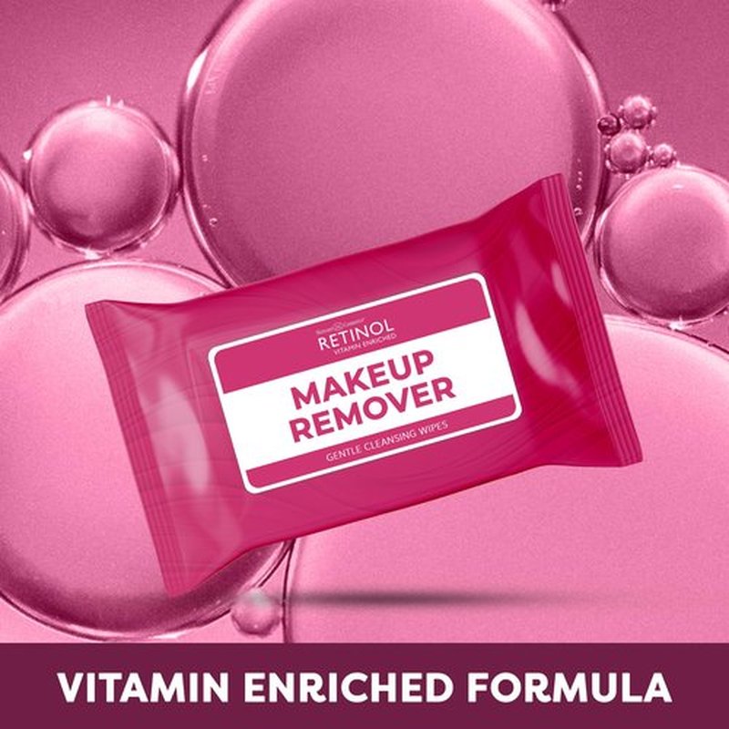 LIVAURA Retinol Individually Wrapped Makeup Remover Wipes, travel essentials for Travel & On the Go, women facial cleansing wipes, remove makeup mascara, with micellar water, 30 single face wipes