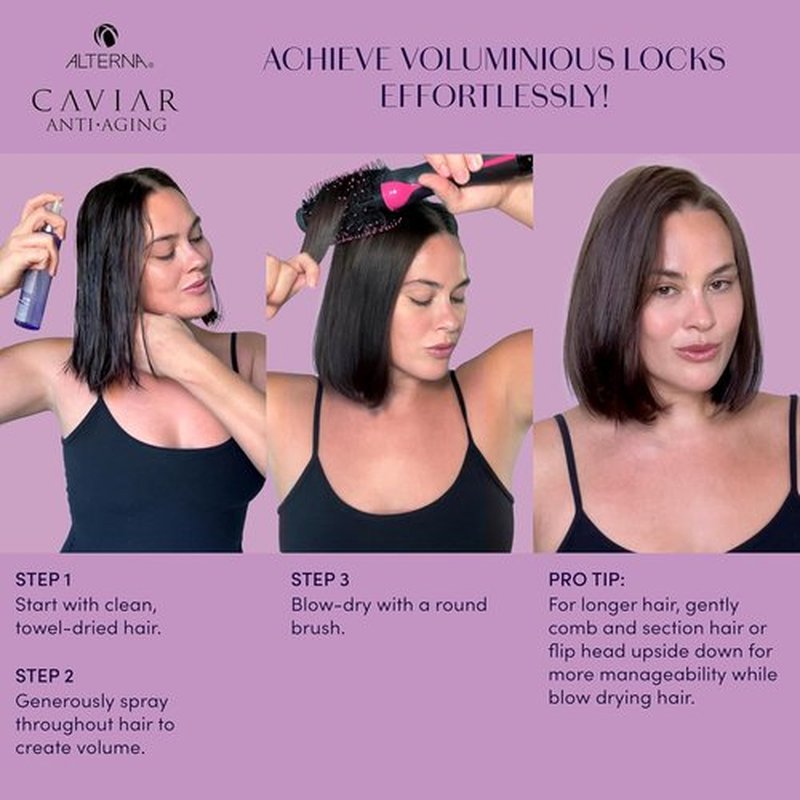 Alterna Caviar Anti-Aging Volume Styling Mist - Light Hold, Sulfate-Free Formula for Fine Hair | 5 Ounce