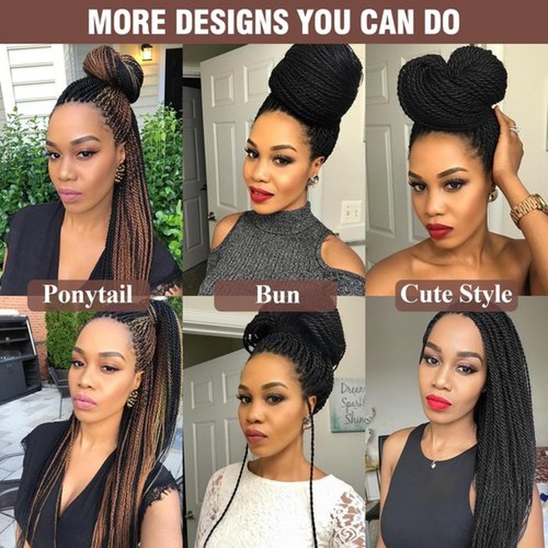 Red Crochet Hair For Black Women 18 Inch Long Senegalese Twist Crochet Hair 9 Packs Crochet Braids Prelooped Crochet Twist Hair Crochet Braids For Black Women 20 Strands Crochet Twist Hair (TBUG)