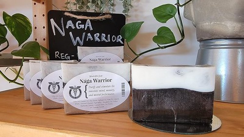 Naga Warrior Bar Soap - Activated Charcoal & Essential Oils for Deep Cleansing - 5.4 oz